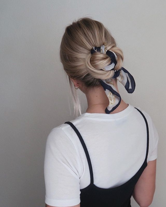 Knotted Scarf Updo