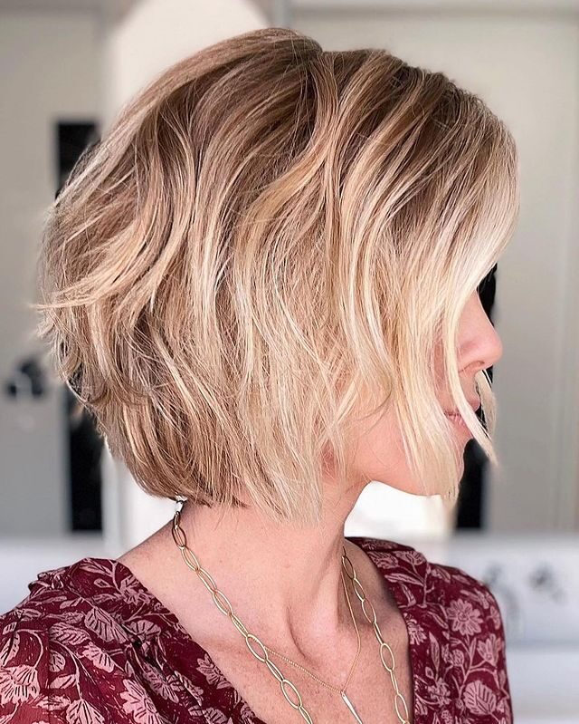 Layered Crop for Thin Hair