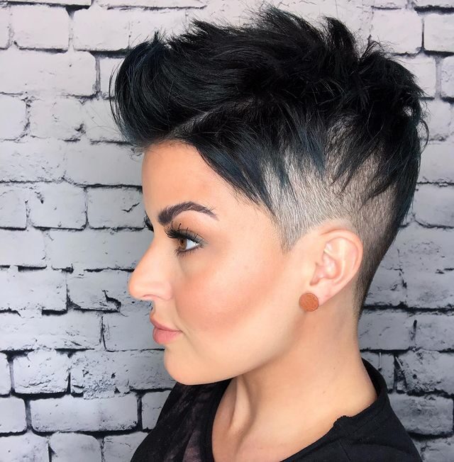 Layered Crop with Shaved Sides