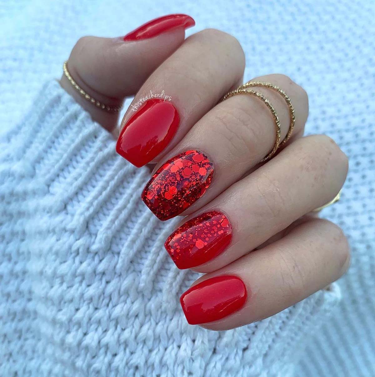 Red Glitter Glam