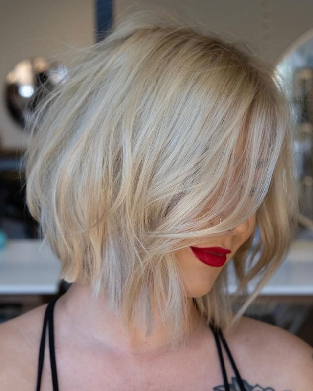 Textured Bob with Volume on Top