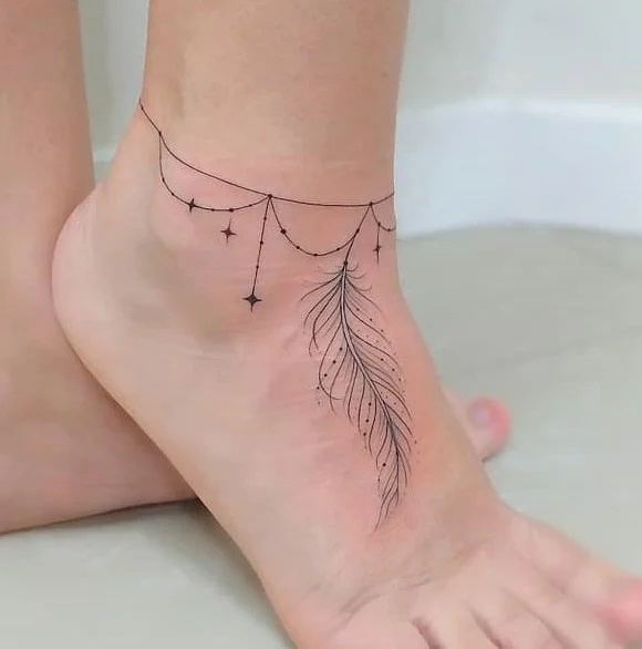 The ankle is a great place for tattoo