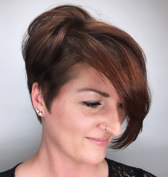 Undercut Pixie with Side Swept Bangs