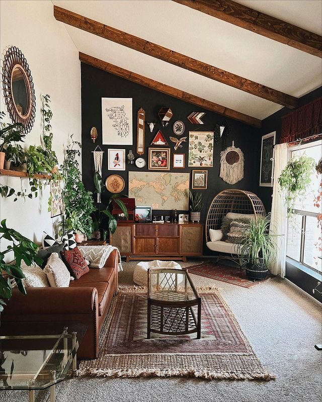 Maximalism Boho Dark Wall