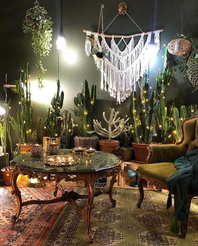 Olive Green Palette with Cacti