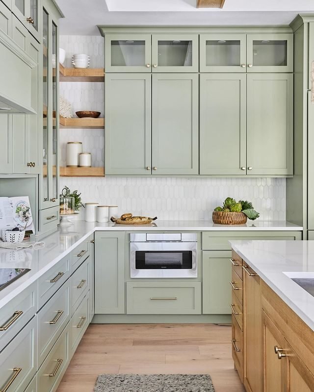 20 Modern Sage Green Kitchen Ideas: Sleek & Calming Designs 16 Aganthus Green