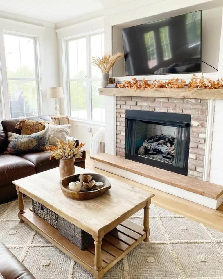 Autumn Garland on Mantel