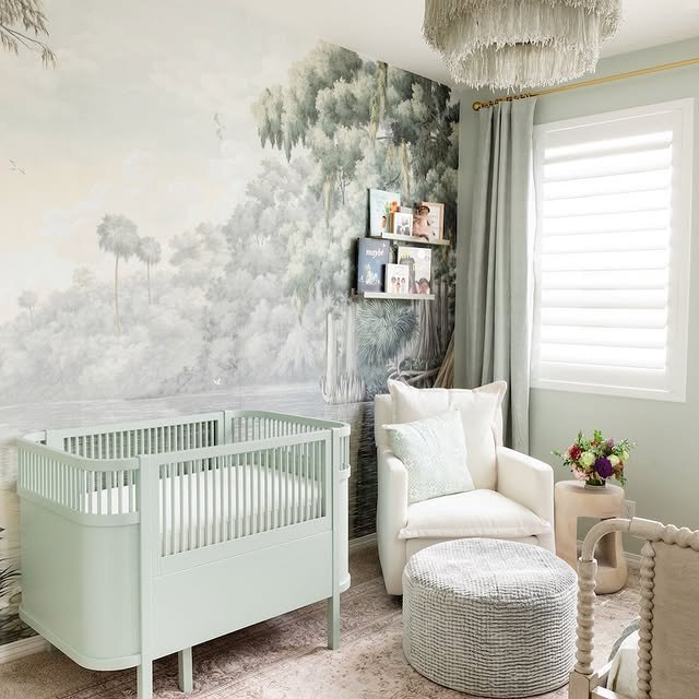 Baby Sage Green in Forest Wall Paint