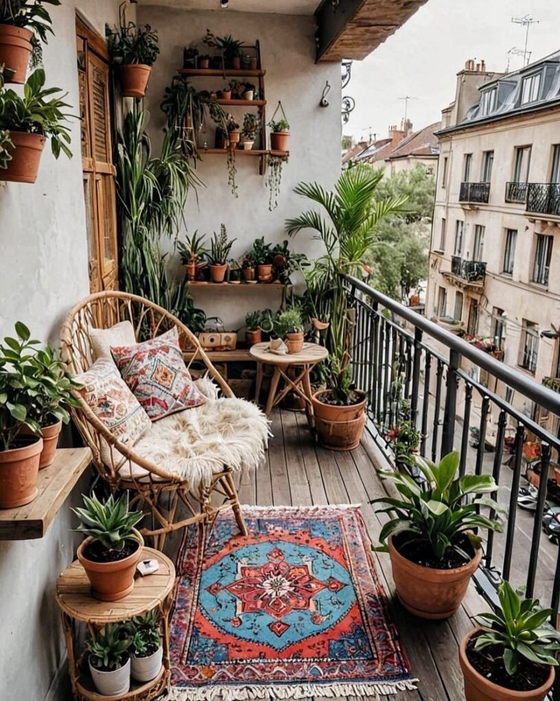 15 Patio Dining Ideas: Perfect Solutions for Cozy Outdoor Meals 13 Balcony Boho Escape