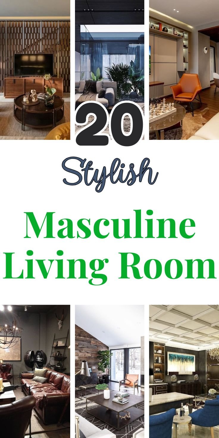 20 Masculine Living Room Ideas That Are Bold and Sophisticated 24
