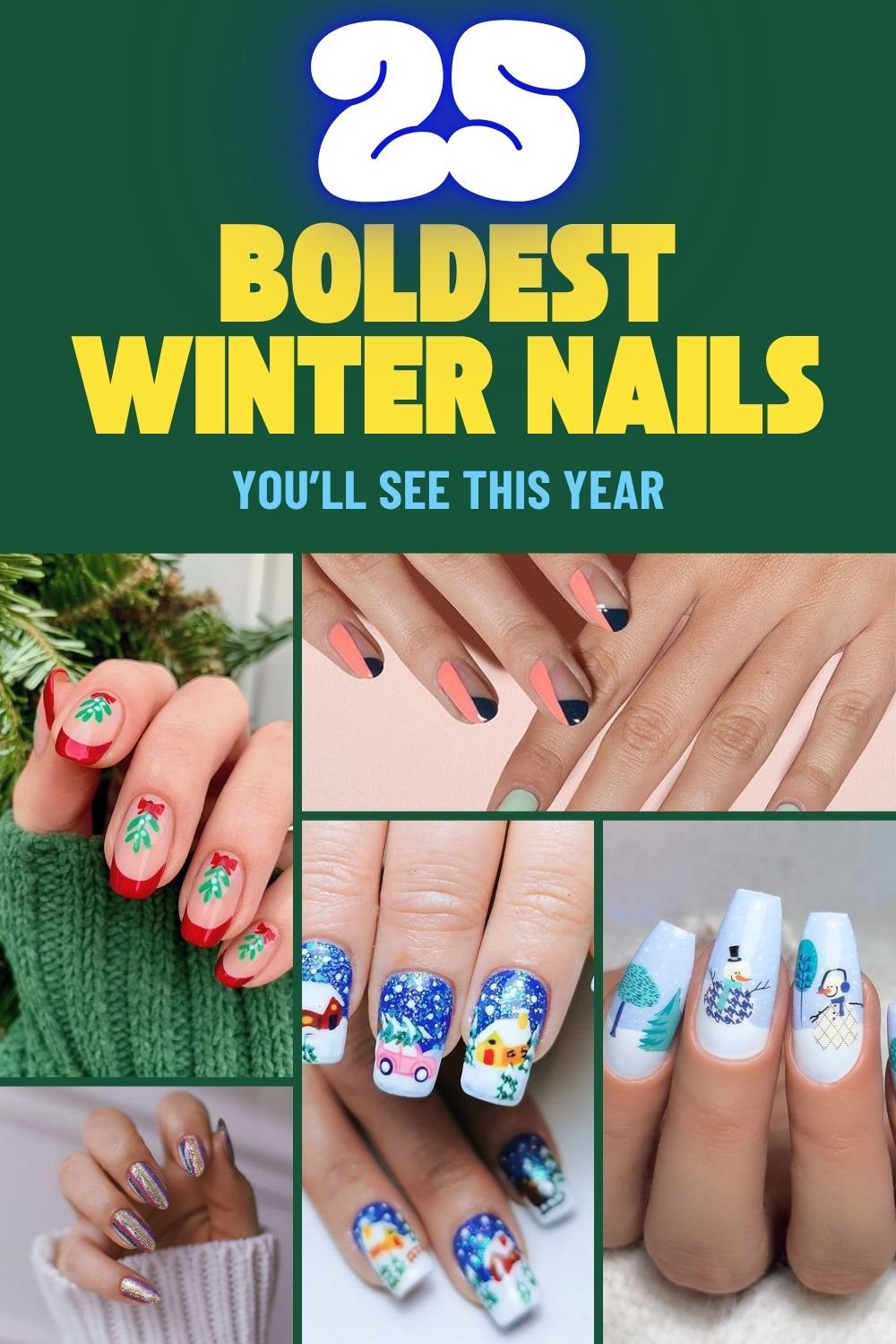 25 Funky Winter Nail Designs to Try This Season 27