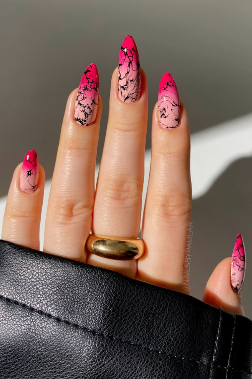 30 Halloween Nail Art Ideas 2025 for a Hauntingly Good Look 24 Broken Barbiecore