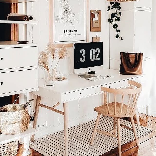 30 Easy Boho Home Office Ideas: Make Your Small Space Cozy! 23 Calm and Homey