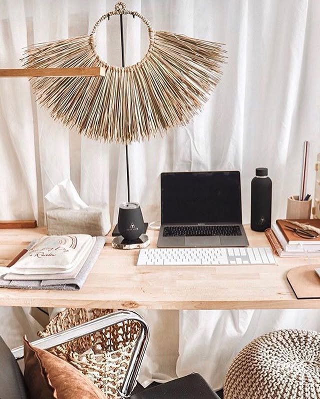 30 Easy Boho Home Office Ideas: Make Your Small Space Cozy! 21 Coastal Boho Chic