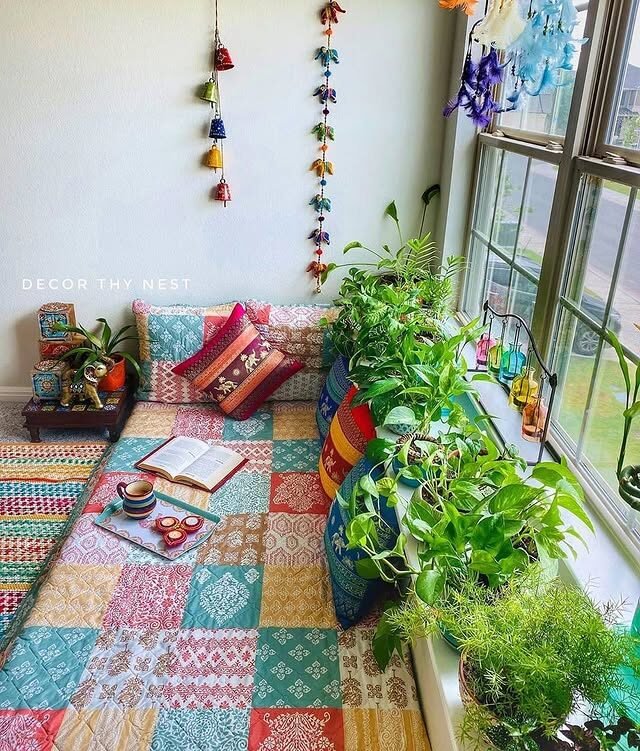 20 Boho Reading Nook Ideas: Create Your Dream Cozy Escape 3 Colorful Boho Lazy Seat