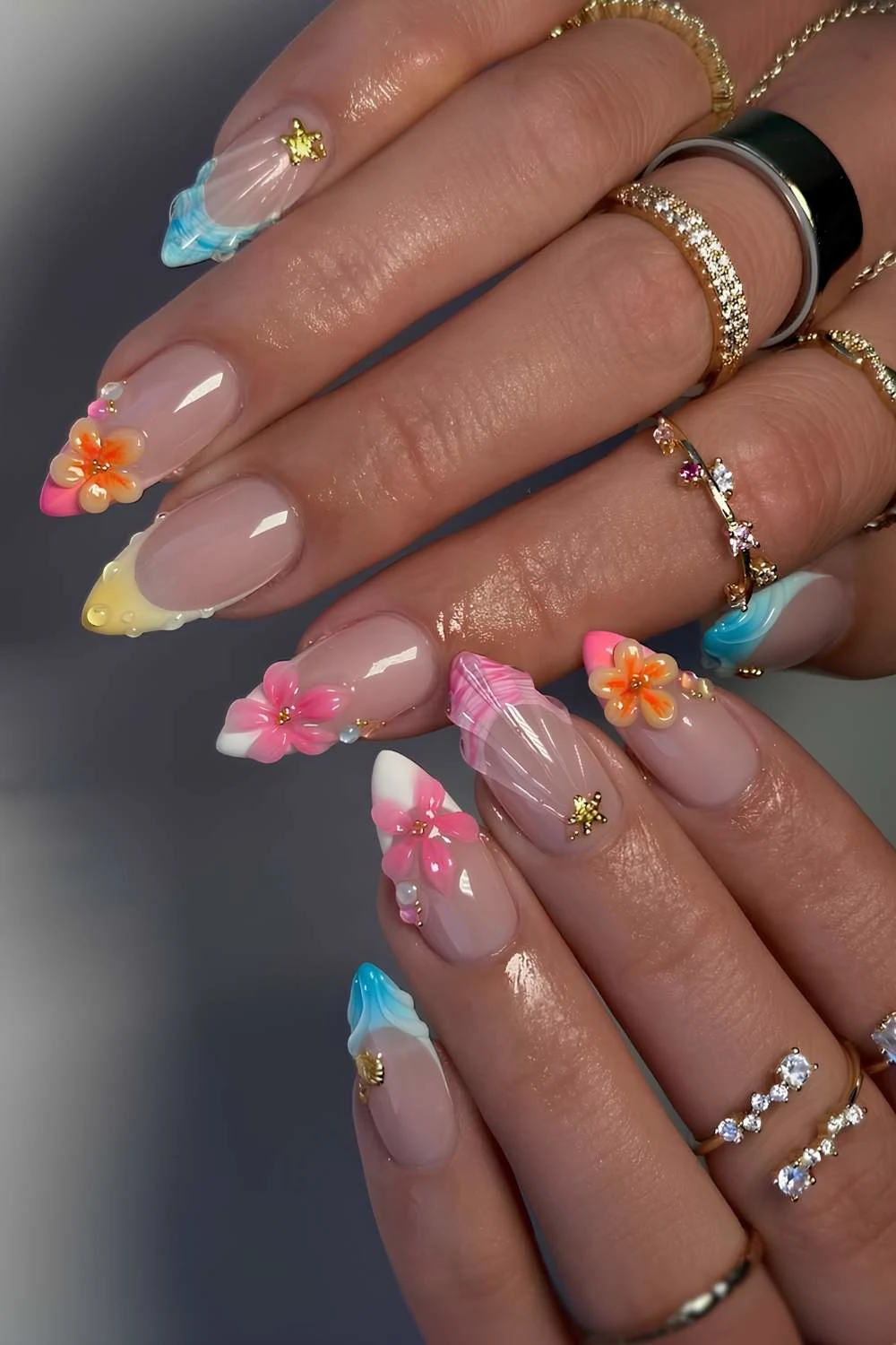 25 Cute and Colorful French Tip Nails to Copy Now 17