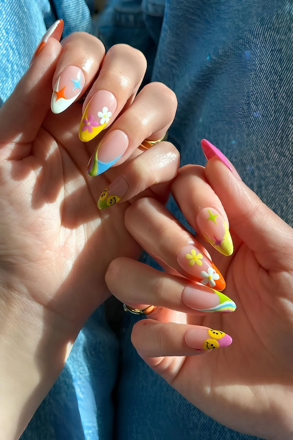 25 Cute and Colorful French Tip Nails to Copy Now 18