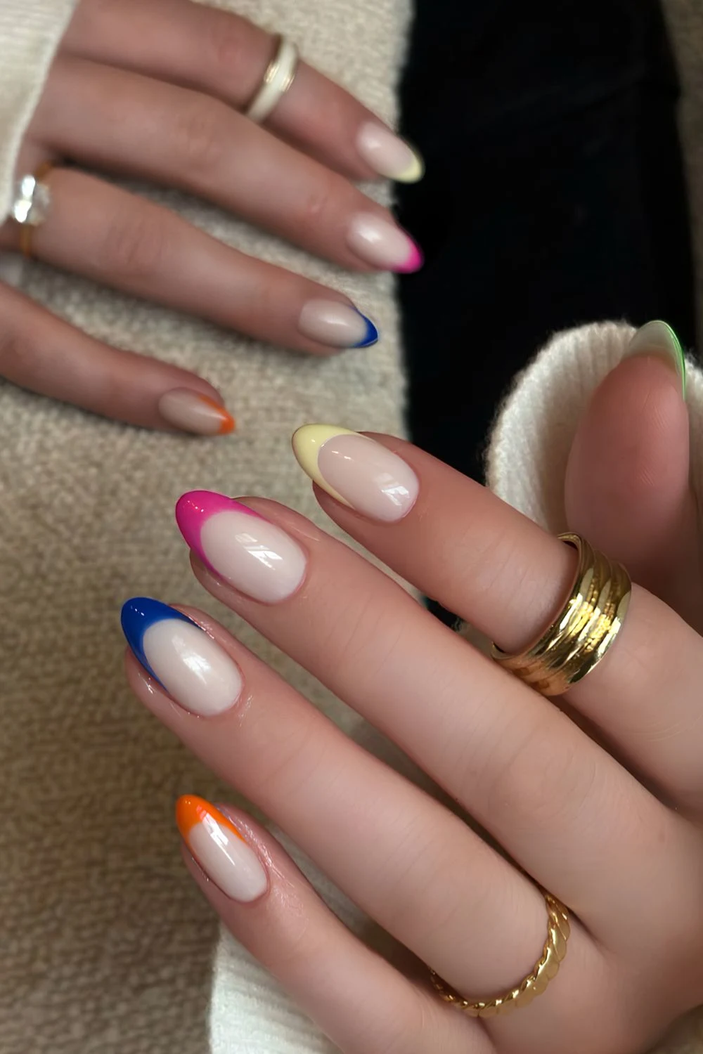 25 Cute and Colorful French Tip Nails to Copy Now 16