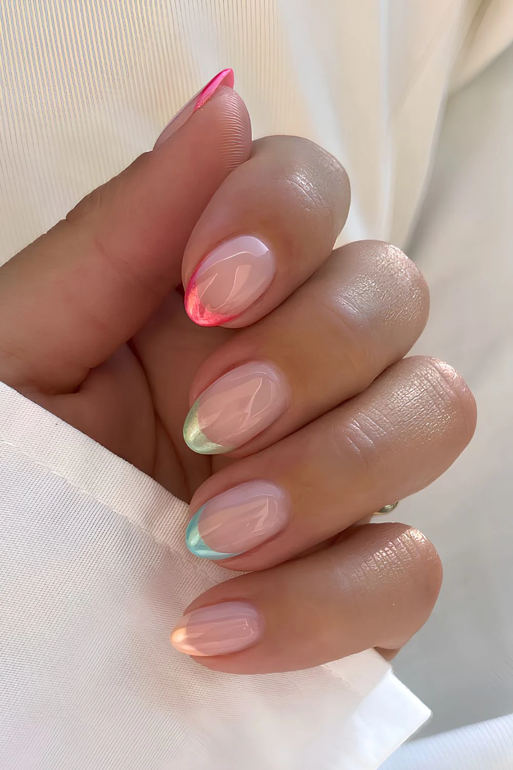 25 Cute and Colorful French Tip Nails to Copy Now 14