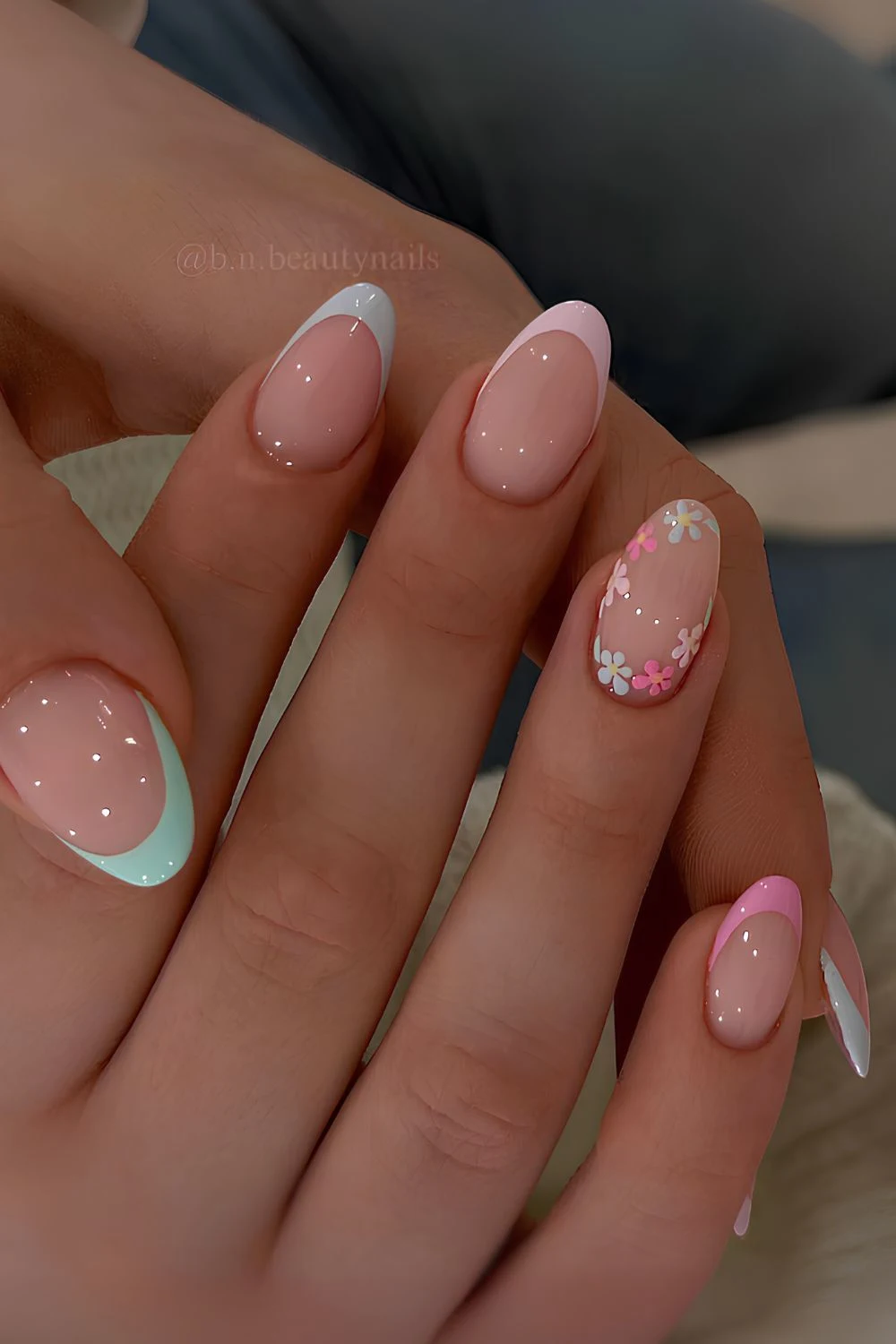 25 Cute and Colorful French Tip Nails to Copy Now 19