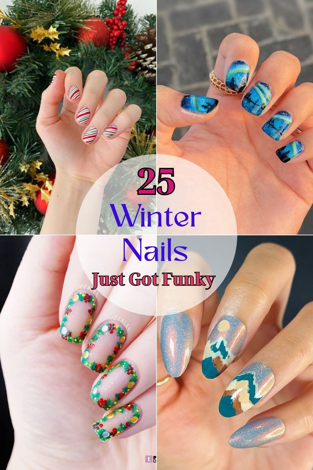 25 Funky Winter Nail Designs to Try This Season 28