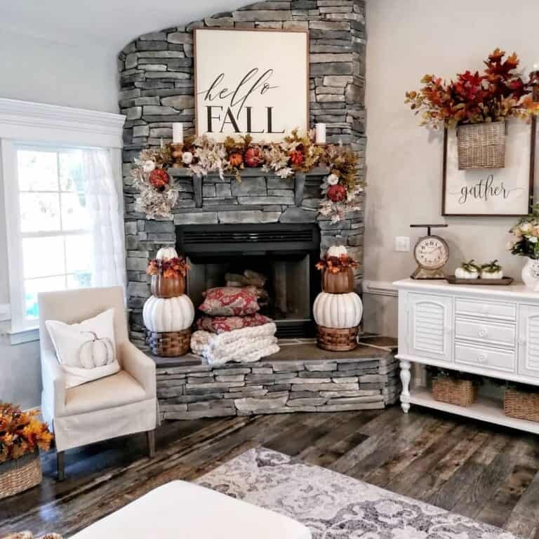 Cream Décor with Fall Accents