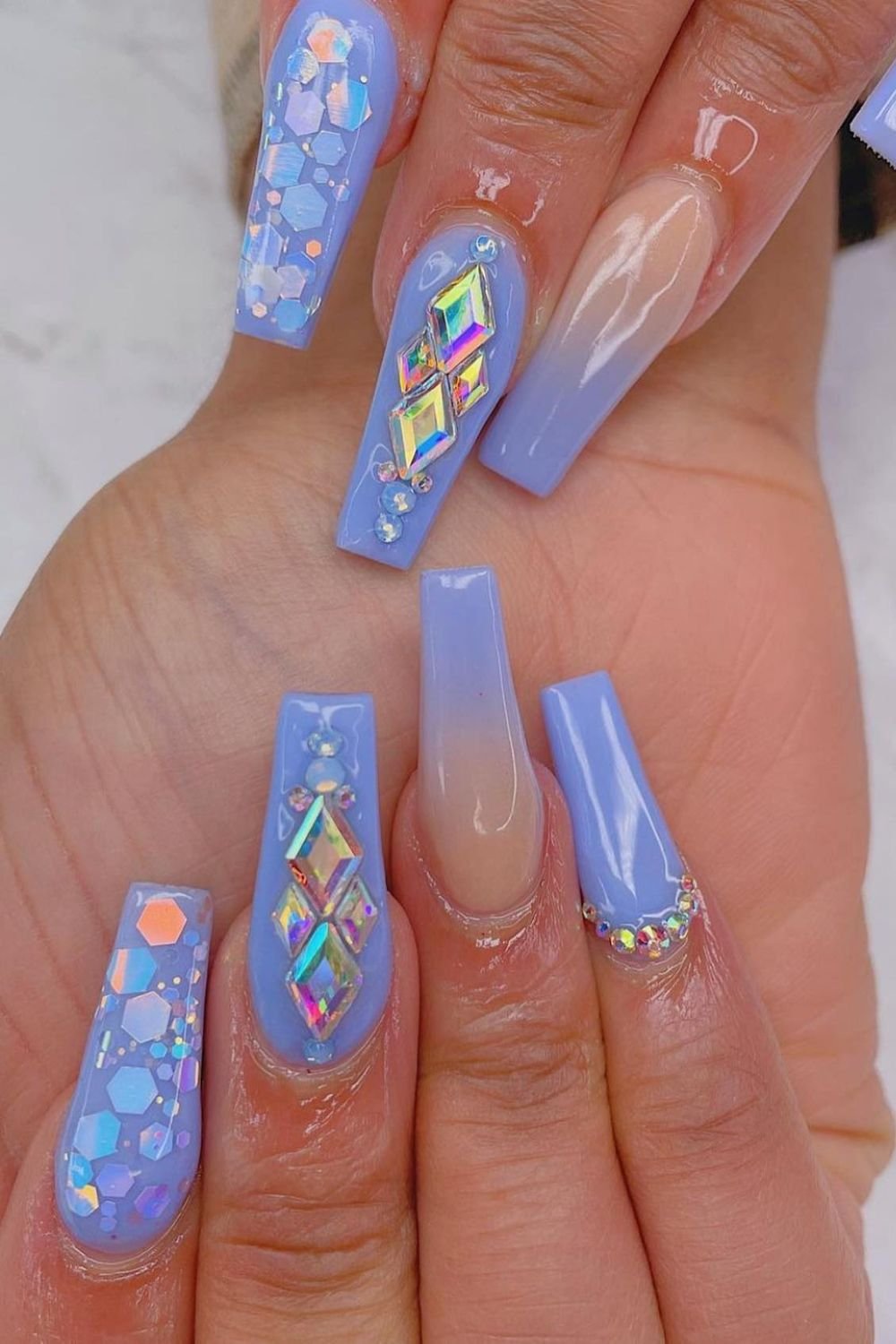 Crystal Blue Embellishments