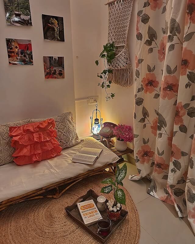 20 Boho Reading Nook Ideas: Create Your Dream Cozy Escape 8 Eastern Tropical Setup
