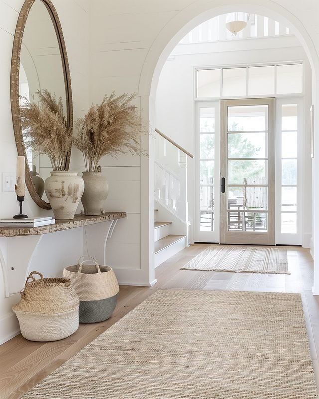 15 Stunning Entryway Decor Ideas to Welcome You Home 11 Feathery in Pot