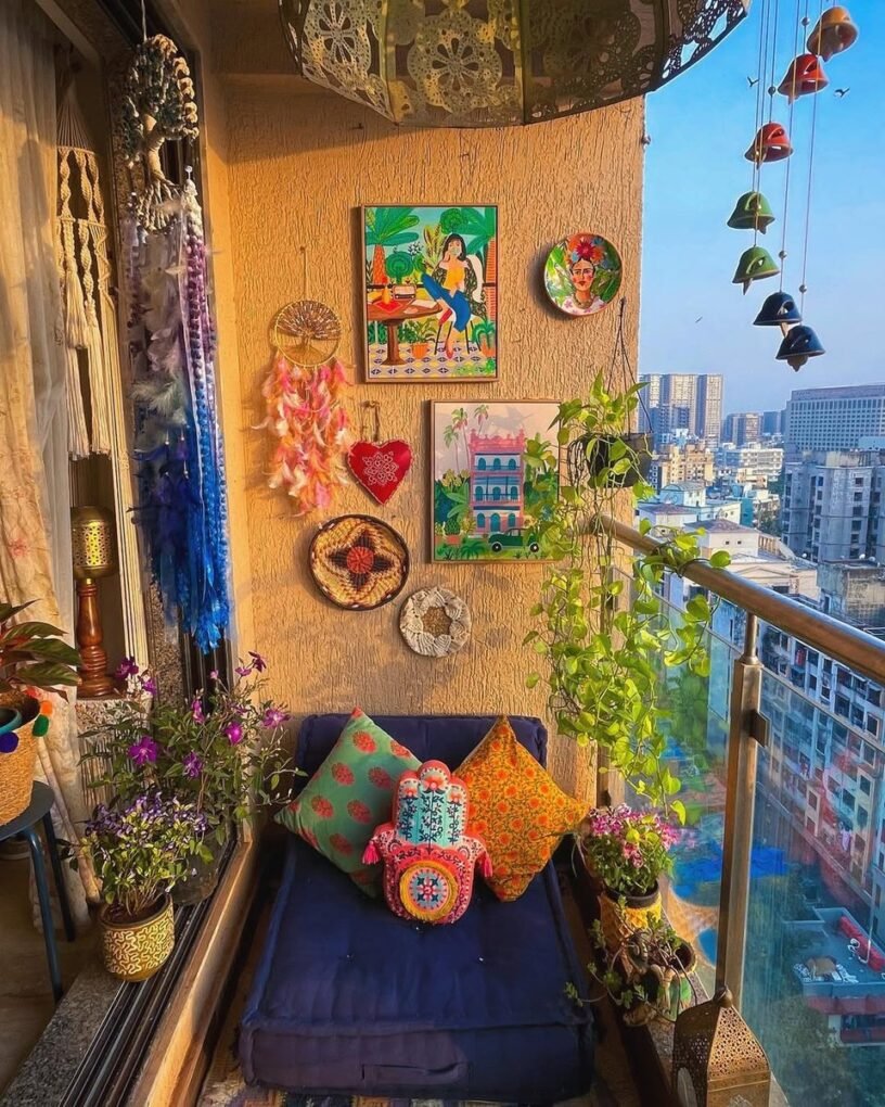 15 Easy Boho Balcony Decor Ideas: Create Your Cozy Outdoor Haven 13 Floor Cushions