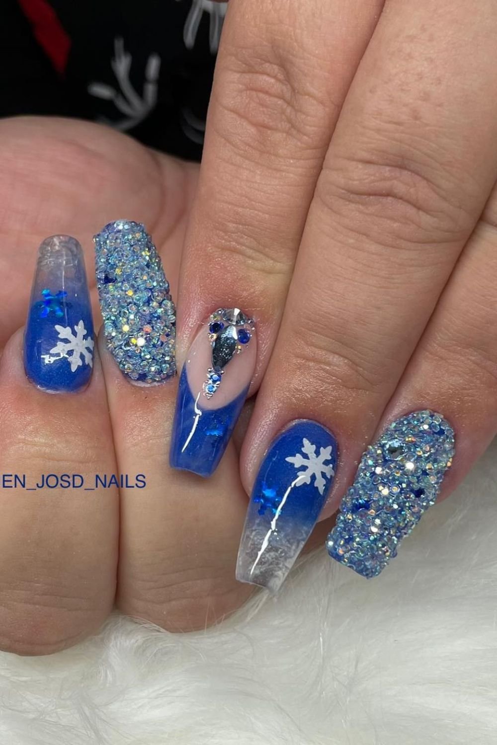 Glittery Winter Blues