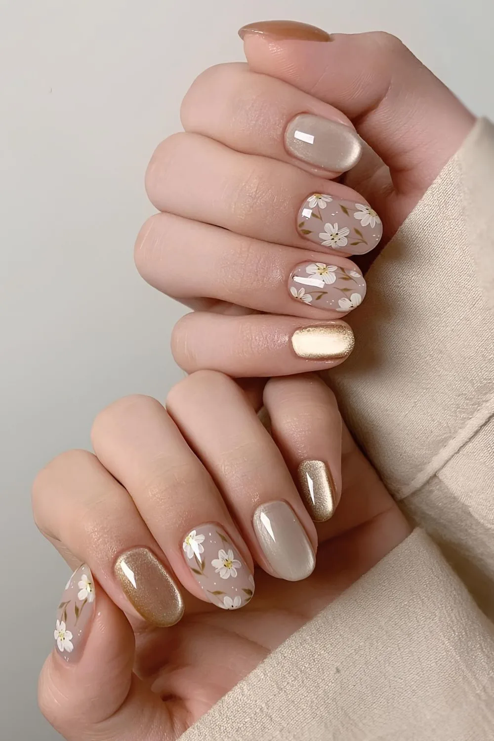 25 Elegant Neutral Nail Ideas for a Sophisticated Look 18 Cat Eye
