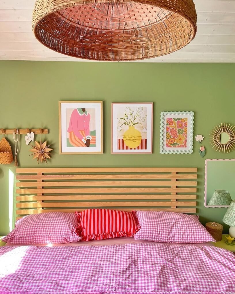 25 Colorful Bedroom Ideas That Will Brighten Your Day 6 Grandmillennial Twist