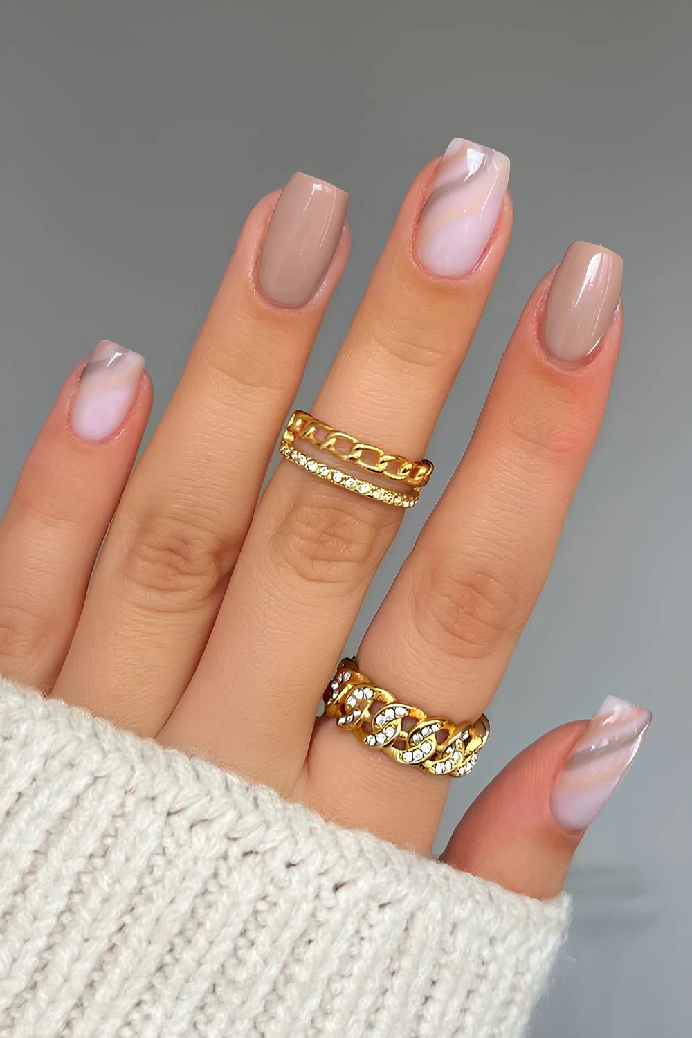 25 Elegant Neutral Nail Ideas for a Sophisticated Look 6 Greige Mani