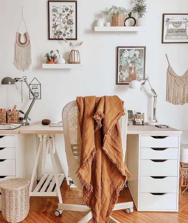 30 Easy Boho Home Office Ideas: Make Your Small Space Cozy! 19 Hygge Home