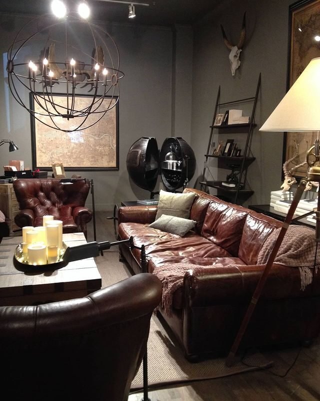 20 Masculine Living Room Ideas That Are Bold and Sophisticated 9 Industrial Interior Feel
