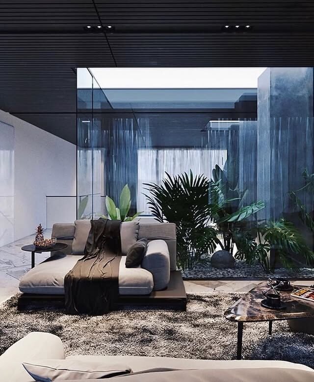 20 Masculine Living Room Ideas That Are Bold and Sophisticated 7 Magnate’s Transparent Den