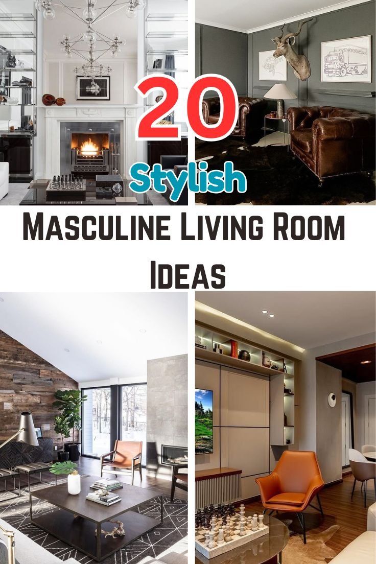 20 Masculine Living Room Ideas That Are Bold and Sophisticated 23