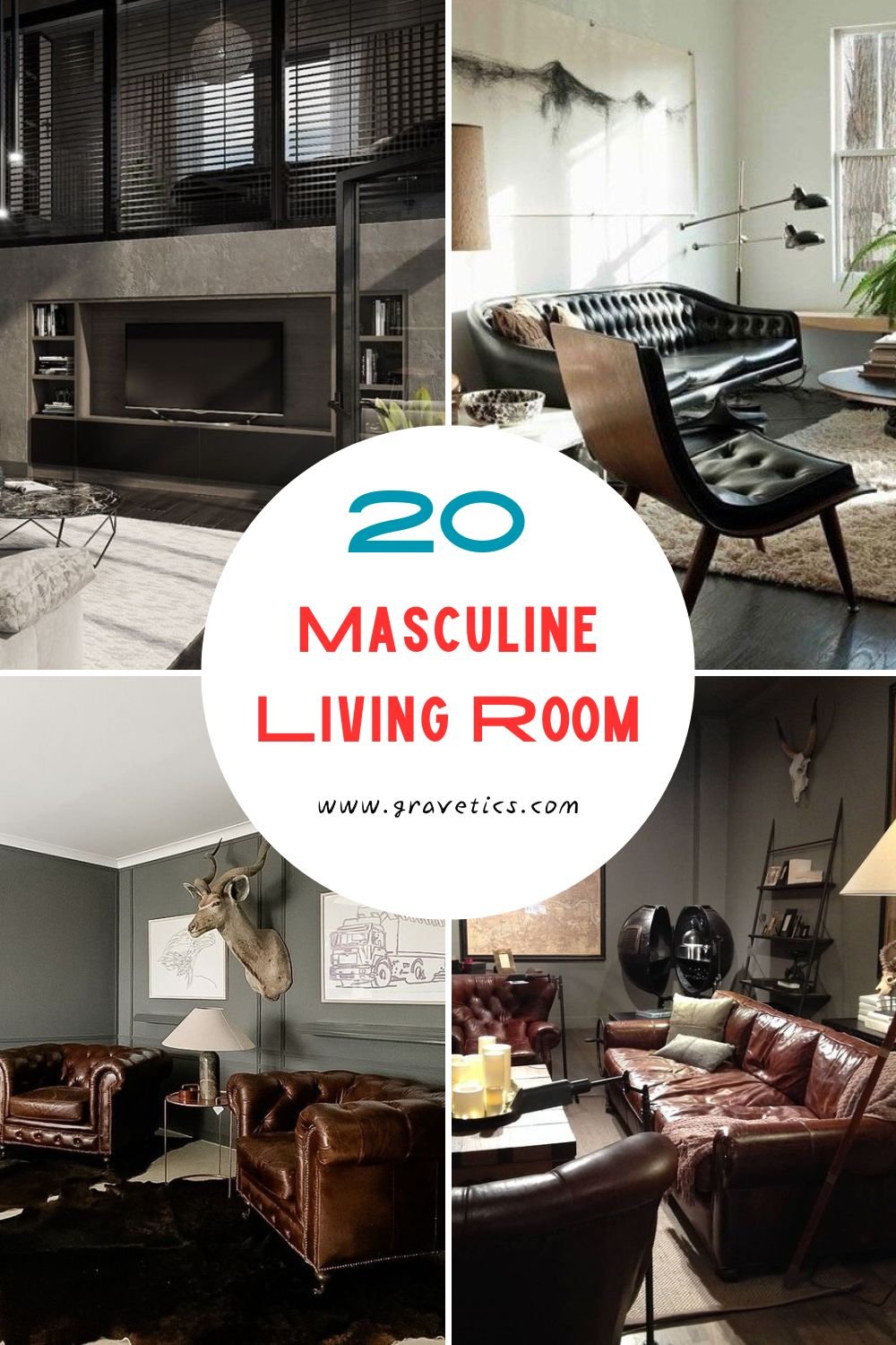 20 Masculine Living Room Ideas That Are Bold and Sophisticated 25