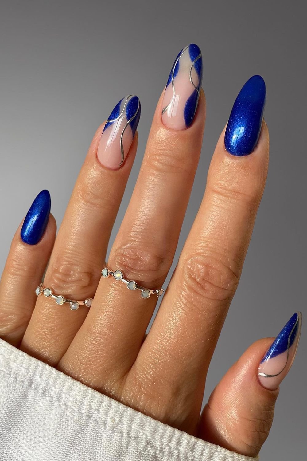 Metallic Blue Waves