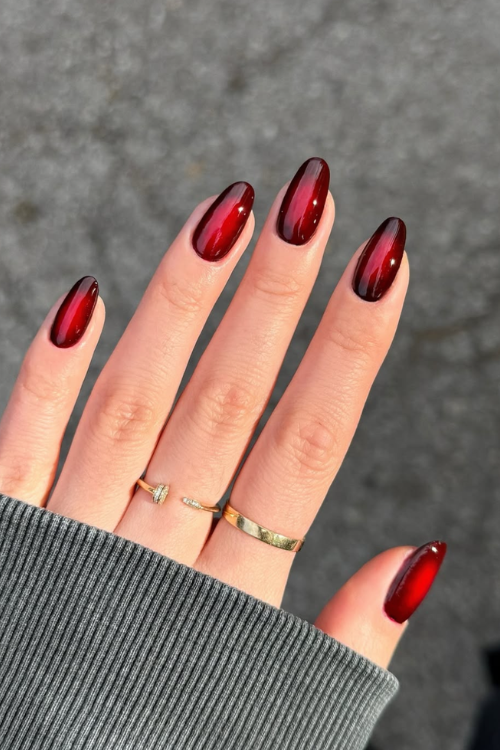 30 Halloween Nail Art Ideas 2025 for a Hauntingly Good Look 7 Midnight Bloodbath