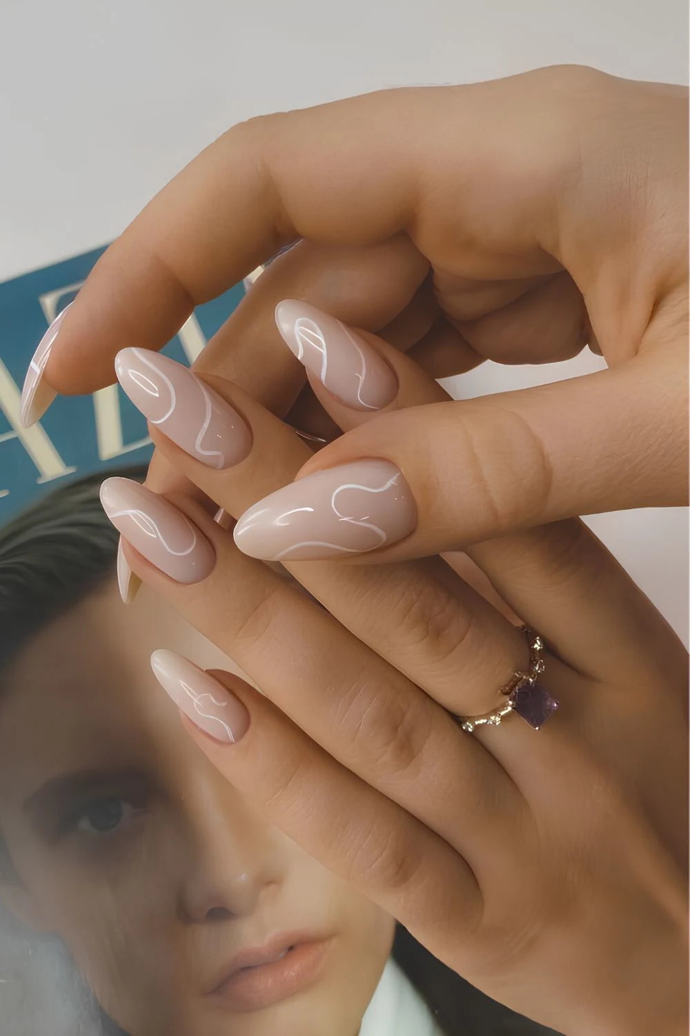 25 Elegant Neutral Nail Ideas for a Sophisticated Look 4 Swirl Accents
