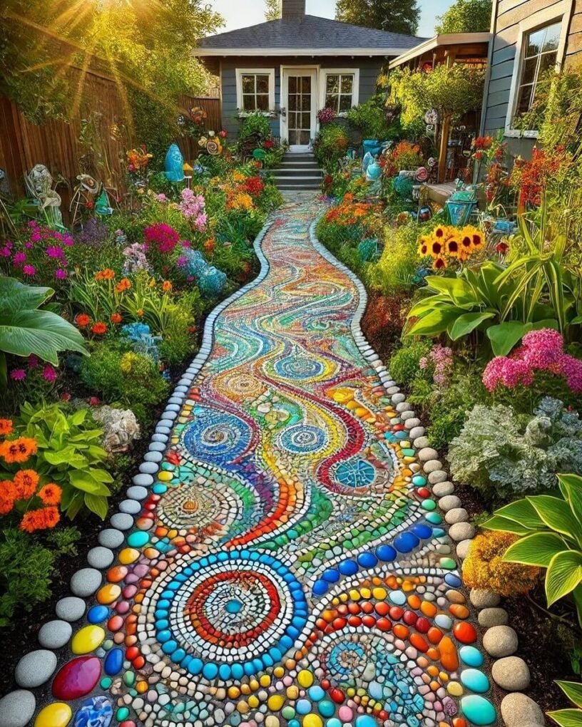 20 Garden Decor Ideas to Beautify Your Outdoor Space 5 Mosaic Stepping Stones