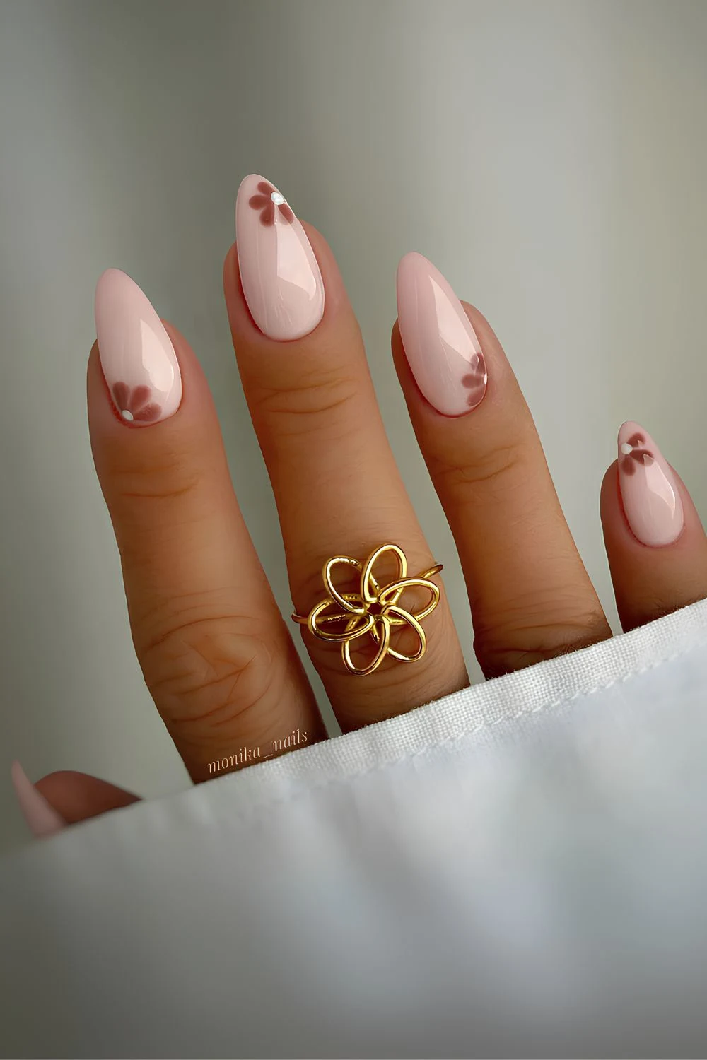25 Elegant Neutral Nail Ideas for a Sophisticated Look 12 Floral Nails
