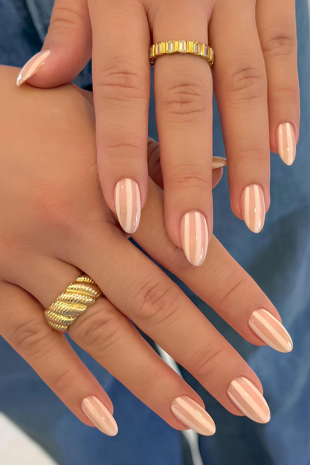 25 Elegant Neutral Nail Ideas for a Sophisticated Look 19 Stripe Nails