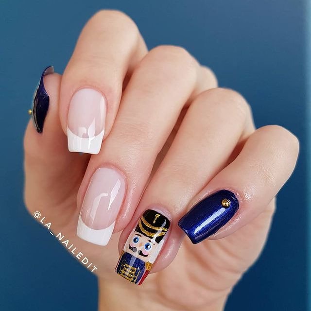 25 Funky Winter Nail Designs to Try This Season 7 Nutcracker Soldier Nails