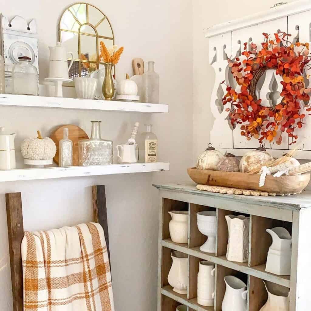 25 Chic & Cozy Fall Wreath Ideas to Celebrate the Season 14 Orange and Red Foliage