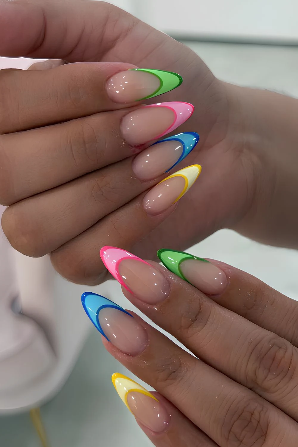 25 Cute and Colorful French Tip Nails to Copy Now 11