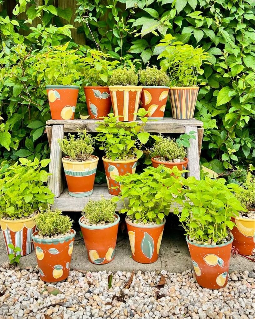 20 Garden Decor Ideas to Beautify Your Outdoor Space 4 Painted Terracotta Pots