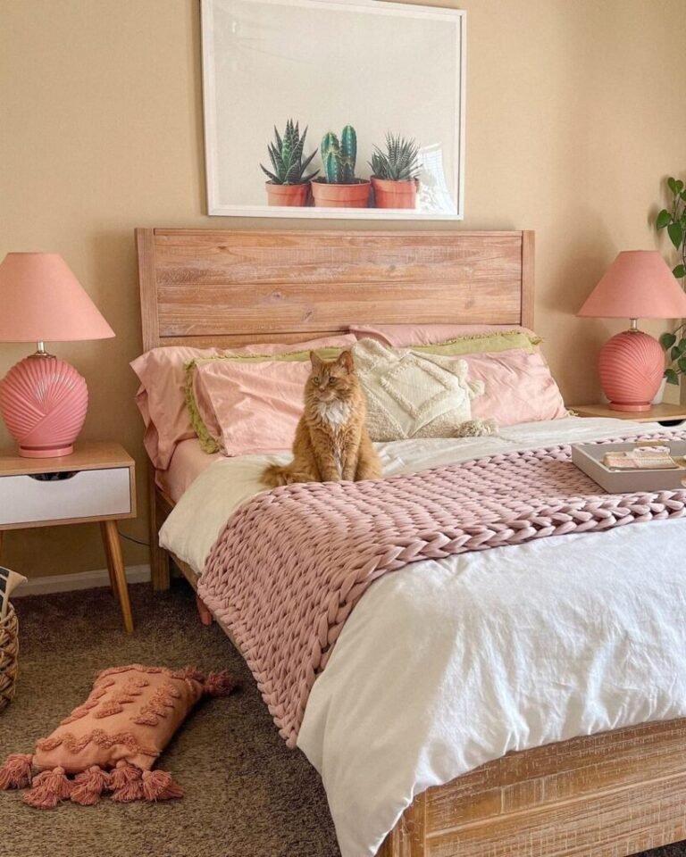 20 Boho Dorm Room Ideas to Transform Your College Space 16 Pink Accent